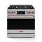 36 Inch Professional Gas Range With Tilt Panel Touch Control In Stainless Steel/rose Gold Gordon Ramsay Series