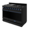 48 Inch Professional Gas Range With Pro-style Knobs In Black/blue Gordon Ramsay Series