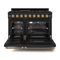48 Inch Professional Gas Range With Pro-style Knobs In Black/bronze Gordon Ramsay Series