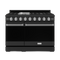48 Inch Professional Lp Range With Pro-style Knobs In Black/stainless Steel Gordon Ramsay Series