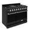 48 Inch Professional Lp Range With Pro-style Knobs In Black/stainless Steel Gordon Ramsay Series