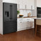 36 In. 28.9 Cu. Ft. Standard-depth French Door External Water Dispenser Refrigerator With Dual Ice Maker In Fingerprint-resistant Black Stainless Steel
