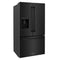 36 In. 28.9 Cu. Ft. Standard-depth French Door External Water Dispenser Refrigerator With Dual Ice Maker In Fingerprint-resistant Black Stainless Steel