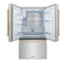 Autograph Edition 36 In. 28.9 Cu. Ft. Standard-depth French Door External Water Dispenser Refrigerator With Dual Ice Maker In Fingerprint-resistant Stainless Steel And Champagne Bronze Traditional Handles