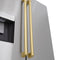 Autograph Edition 36 In. 28.9 Cu. Ft. Standard-depth French Door External Water Dispenser Refrigerator With Dual Ice Maker In Fingerprint-resistant Stainless Steel And Champagne Bronze Traditional Handles