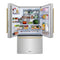 Autograph Edition 36 In. 28.9 Cu. Ft. Standard-depth French Door External Water Dispenser Refrigerator With Dual Ice Maker In Fingerprint-resistant Stainless Steel And Champagne Bronze Traditional Handles
