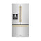 Autograph Edition 36 In. 28.9 Cu. Ft. Standard-depth French Door External Water Dispenser Refrigerator With Dual Ice Maker In Fingerprint-resistant Stainless Steel And Champagne Bronze Traditional Handles
