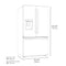 Autograph Edition 36 In. 28.9 Cu. Ft. Standard-depth French Door External Water Dispenser Refrigerator With Dual Ice Maker In Fingerprint-resistant Stainless Steel And Champagne Bronze Modern Handles