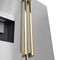 Autograph Edition 36 In. 28.9 Cu. Ft. Standard-depth French Door External Water Dispenser Refrigerator With Dual Ice Maker In Fingerprint-resistant Stainless Steel And Polished Gold Traditional Handles
