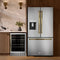 Autograph Edition 36 In. 28.9 Cu. Ft. Standard-depth French Door External Water Dispenser Refrigerator With Dual Ice Maker In Fingerprint-resistant Stainless Steel And Polished Gold Traditional Handles
