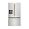 Autograph Edition 36 In. 28.9 Cu. Ft. Standard-depth French Door External Water Dispenser Refrigerator With Dual Ice Maker In Fingerprint-resistant Stainless Steel And Polished Gold Traditional Handles