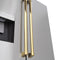 Autograph Edition 36 In. 28.9 Cu. Ft. Standard-depth French Door External Water Dispenser Refrigerator With Dual Ice Maker In Fingerprint-resistant Stainless Steel And Polished Gold Traditional Handles