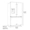 Autograph Edition 36 In. 28.9 Cu. Ft. Standard-depth French Door External Water Dispenser Refrigerator With Dual Ice Maker In Fingerprint-resistant Stainless Steel And Champagne Bronze Helix Handles