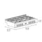 48 in. Classic Gas Rangetop with 8 Burners and Porcelain Cooktop in Black Stainless Steel