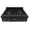 30 in. Legacy Gas Rangetop with 4 Brass Burners and Porcelain Cooktop