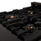 30 in. Legacy Gas Rangetop with 4 Brass Burners and Porcelain Cooktop