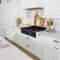 36 In. Legacy Gas Rangetop With 6 Brass Burners And Porcelain Cooktop In Black Stainless Steel