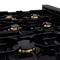 36 In. Legacy Gas Rangetop With 6 Brass Burners And Porcelain Cooktop In Black Stainless Steel