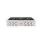 36 In. Classic Gas Rangetop With 6 Brass Burners And Porcelain Cooktop In Stainless Steel