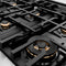 36 In. Classic Gas Rangetop With 6 Brass Burners And Porcelain Cooktop In Stainless Steel