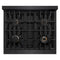 Autograph Edition 30 In. Legacy Gas Rangetop With 4 Burners And Porcelain Cooktop In Black Stainless Steel With Polished Gold Accents