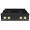 Autograph Edition 30 In. Legacy Gas Rangetop With 4 Burners And Porcelain Cooktop In Black Stainless Steel With Polished Gold Accents