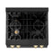Autograph Edition 30 In. Legacy Gas Rangetop With 4 Burners And Porcelain Cooktop In Black Stainless Steel With Polished Gold Accents