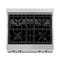 30 In. Legacy Gas Rangetop With 4 Burners And Porcelain Cooktop In Satin Stainless Steel