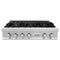 36 In. Legacy Gas Rangetop With 6 Burners And Porcelain Cooktop In Satin Stainless Steel