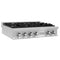 36 In. Legacy Gas Rangetop With 6 Burners And Porcelain Cooktop In Satin Stainless Steel