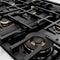 36 In. Legacy Gas Rangetop With 6 Brass Burners And Porcelain Cooktop In Satin Stainless Steel