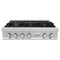 36 In. Legacy Gas Rangetop With 6 Brass Burners And Porcelain Cooktop In Satin Stainless Steel