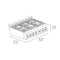 36 In. Legacy Gas Rangetop With 6 Brass Burners And Porcelain Cooktop In Satin Stainless Steel