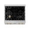 Autograph Edition 30 In. Legacy Gas Rangetop With 4 Burners And Porcelain Cooktop In Satin Stainless Steel With Champagne Bronze Accents