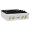 Autograph Edition 30 In. Legacy Gas Rangetop With 4 Burners And Porcelain Cooktop In Satin Stainless Steel With Polished Gold Accents