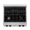 Autograph Edition 30 In. Legacy Gas Rangetop With 4 Burners And Porcelain Cooktop In Satin Stainless Steel With Matte Black Accents