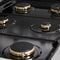 Autograph Edition 36 In. Legacy Gas Rangetop With 6 Burners And Porcelain Cooktop In Satin Stainless Steel With Matte Black Accents