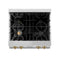 Autograph Edition 30 In. Legacy Gas Rangetop With 4 Burners And Porcelain Cooktop In Stainless Steel With Champagne Bronze Accents