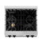 Autograph Edition 30 In. Legacy Gas Rangetop With 4 Burners And Porcelain Cooktop In Stainless Steel With Matte Black Accents