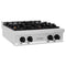 Autograph Edition 30 In. Legacy Gas Rangetop With 4 Burners And Porcelain Cooktop In Stainless Steel With Matte Black Accents