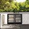 24 In. Touchstone Dual Zone 44 Bottle Wine Cooler With Black Matte Glass Door