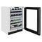 24 In. Touchstone Dual Zone 44 Bottle Wine Cooler With Black Matte Glass Door