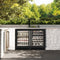 24 In. Touchstone Dual Zone 44 Bottle Wine Cooler With Black Matte Glass Door