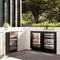 24 In. Touchstone Dual Zone 44 Bottle Wine Cooler With Black Stainless Steel Glass Door