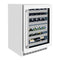 24 In. Touchstone Dual Zone 44 Bottle Wine Cooler With White Matte Glass Door