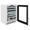24 In. Touchstone Dual Zone 44 Bottle Wine Cooler With White Matte Glass Door
