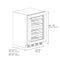 Autograph Edition 24 In. Touchstone Dual Zone 44 Bottle Wine Cooler With Black Matte Glass Door And Champagne Bronze Handle