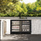 Autograph Edition 24 In. Touchstone Dual Zone 44 Bottle Wine Cooler With Black Matte Glass Door And Polished Gold Handle