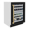 Autograph Edition 24 In. Touchstone Dual Zone 44 Bottle Wine Cooler With Black Matte Glass Door And Polished Gold Handle
