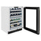 Autograph Edition 24 In. Touchstone Dual Zone 44 Bottle Wine Cooler With Black Stainless Steel Glass Door And Champagne Bronze Handle